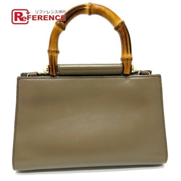 Gucci Bamboo Faux Pearl Handbag Brown Leather - Picture 1 of 9
